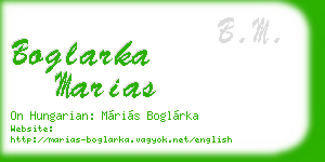 boglarka marias business card